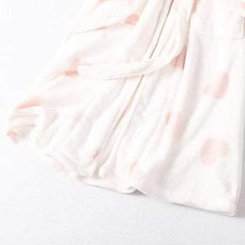 Дамски ежедневен поларен халат с колан