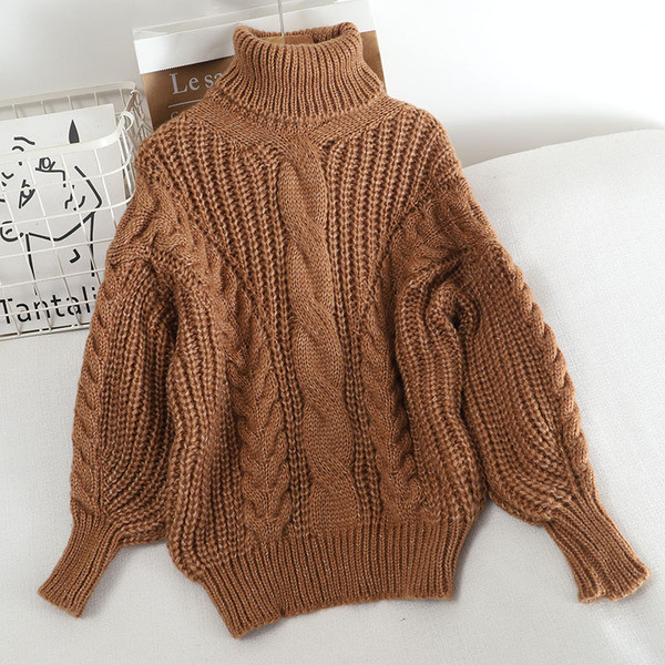 Μοντέρνο πλεκτό γυναικείο πουλόβερ με γιακά