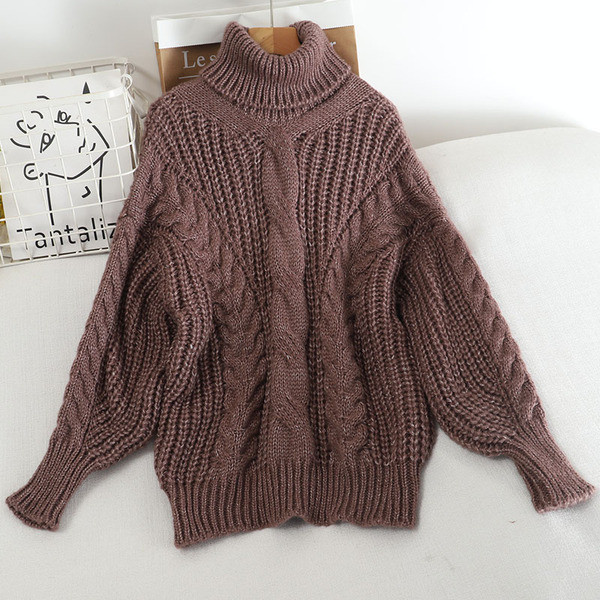 Μοντέρνο πλεκτό γυναικείο πουλόβερ με γιακά