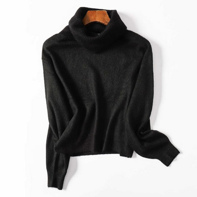 Φθινοπωρινό πουλόβερ με γιακά για γυναίκες