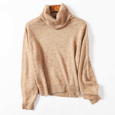 Φθινοπωρινό πουλόβερ με γιακά για γυναίκες