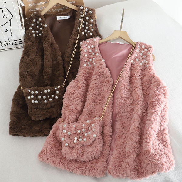 Uus mudel pärlitega naiste sulevest