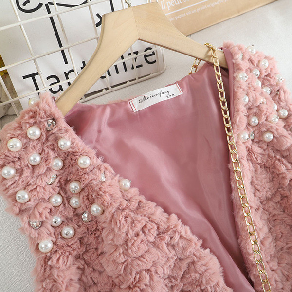 Uus mudel pärlitega naiste sulevest