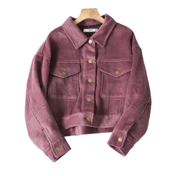 Lühike nööpidega sametjakk