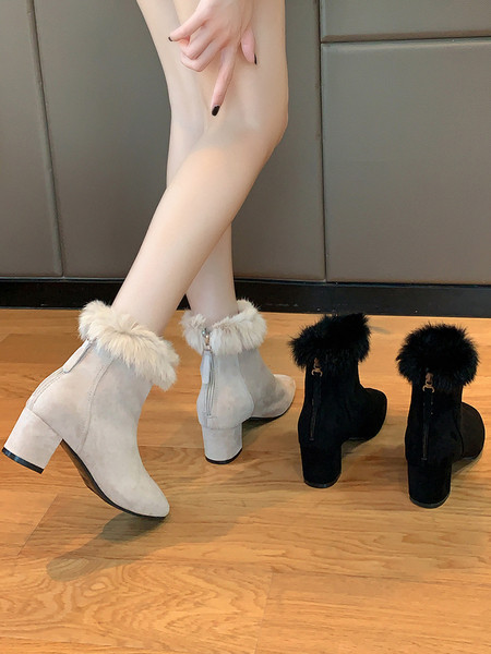 Öko seemisnahast udusulgedega ja 5 cm paksuse kontsaga naiste saapad