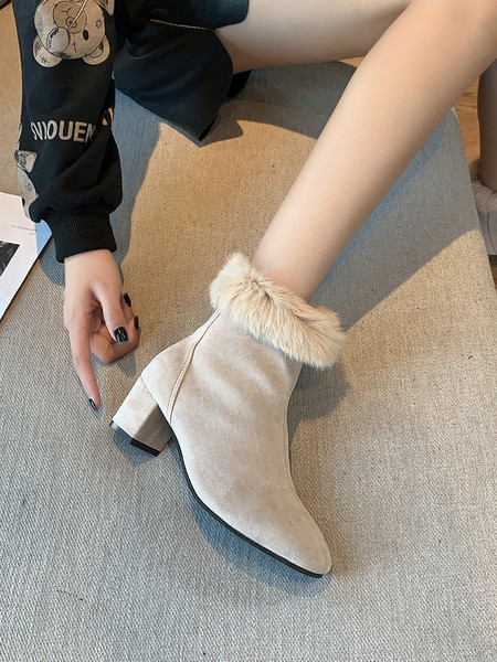 Öko seemisnahast udusulgedega ja 5 cm paksuse kontsaga naiste saapad