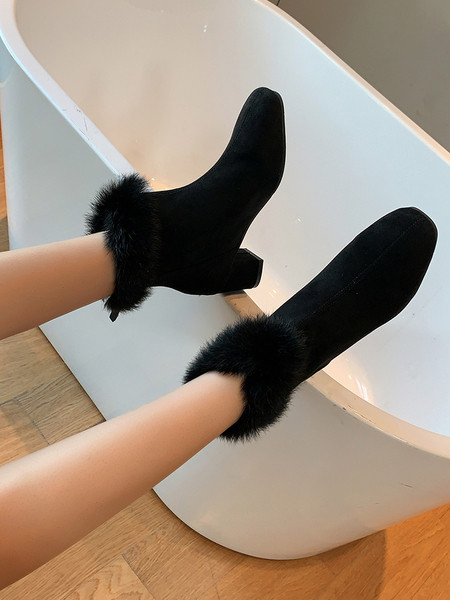 Öko seemisnahast udusulgedega ja 5 cm paksuse kontsaga naiste saapad