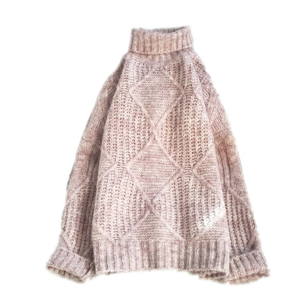 Laia mudeliga naiste kampsun pikkade varrukate ja kõrge kraega