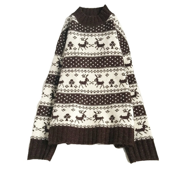 Πλεκτό γυναικείο πουλόβερ με γιακά