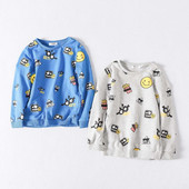 Naujo modelio vaikiška palaidinė berniukams su spalvotomis aplikacijomis