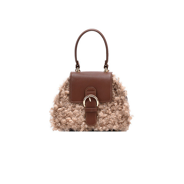 Geantă de umăr de puf de damă cu cataramă