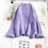 Uue mudeli kootud naiste kampsun - ovaalse kaelusega