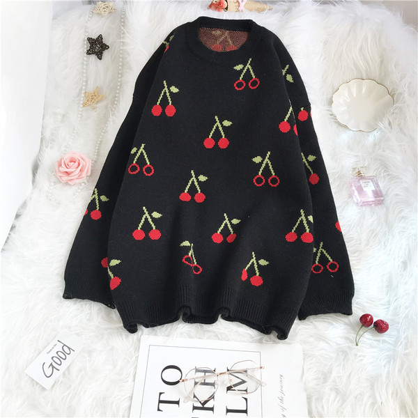 Moodne naiste kampsun ovaalse dekoltee ja kirsitikandiga