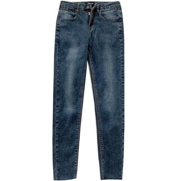 Naiste vabaaja teksad Õhuke kõrge vöökoha ja taskutega mudel