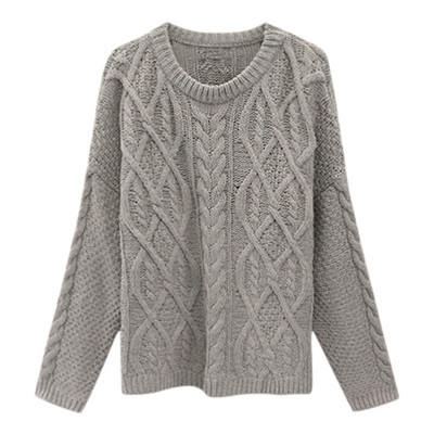 Γυναικείο καθημερινό πουλόβερ με φαρδύ μοντέλο