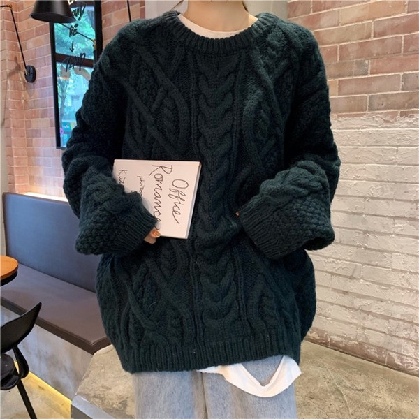 Γυναικείο καθημερινό πουλόβερ με φαρδύ μοντέλο