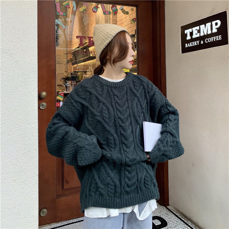 Γυναικείο καθημερινό πουλόβερ με φαρδύ μοντέλο