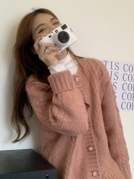 Γυναικεία casual  ζακέτα με κουμπιά φαρδύ μοντέλο