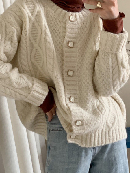 Γυναικεία casual  ζακέτα με κουμπιά φαρδύ μοντέλο