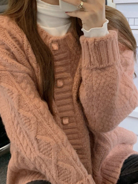 Γυναικεία casual  ζακέτα με κουμπιά φαρδύ μοντέλο