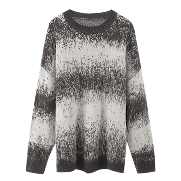 Γυναικείο casual πουλόβερ με οβάλ λαιμόκοψη  φαρδύ μοντέλο