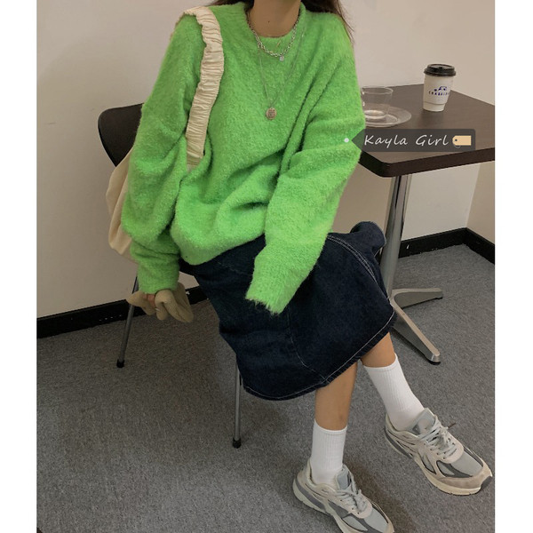 Naiste vabaaja lai kampsun tavaline mudel