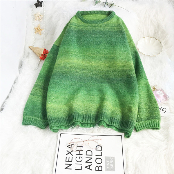 Naiste ümara kaelusega pikkade varrukatega kootud kampsun