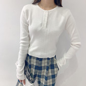 Naiste mitmes värvitoonis nööpidega sügispluus