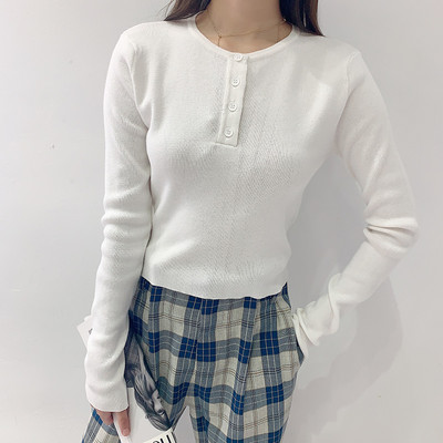 Naiste mitmes värvitoonis nööpidega sügispluus