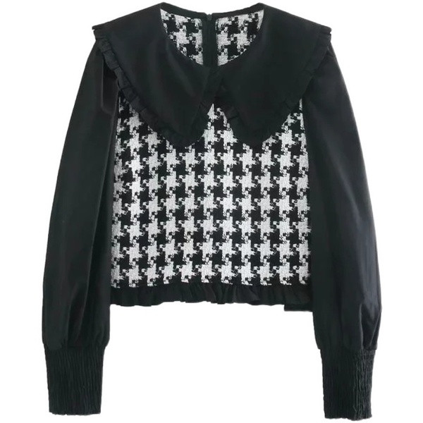 Naiste ruuduline suure kraega pluus