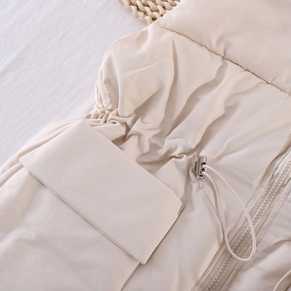 Γυναικείο γιλέκο casual με τσέπες και ελαστική μέση