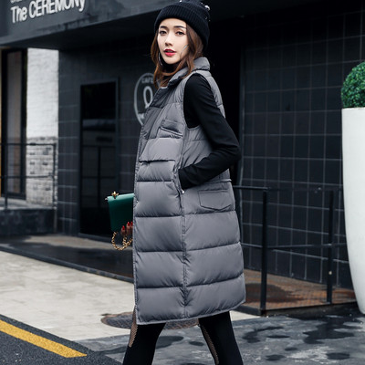 Γυναικείο casual γιλέκο με κλασικό κολάρο και μεταλλικό κλείσιμο