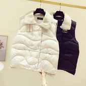 Naiste vabaaja vest nööpide ja sulekraega