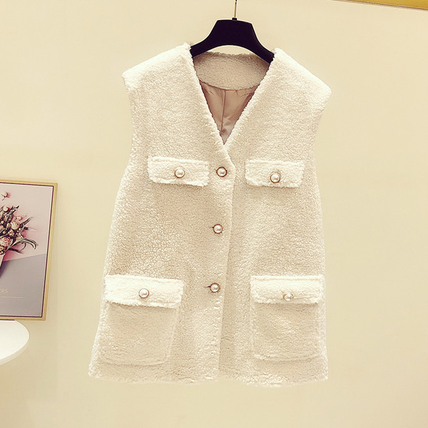 Γυναικείο καθημερινό γιλέκο με τσέπες και λαιμόκοψη