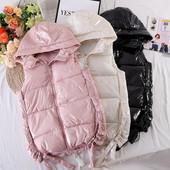 Uus mudel kapuutsiga ja taskutega naiste vest