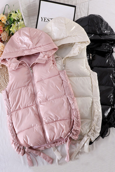 Uus mudel kapuutsiga ja taskutega naiste vest