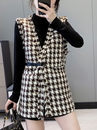 Naiste vabaaja vest vöö ja taskutega