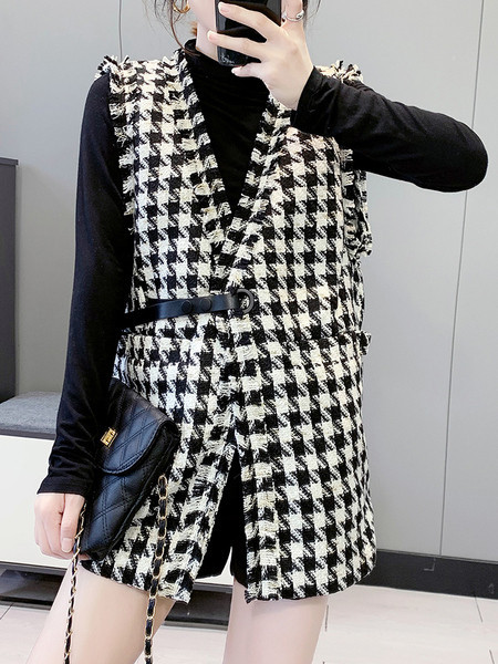 Naiste vabaaja vest vöö ja taskutega