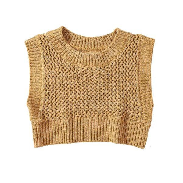 Moodne pruuni värvi lühike vest