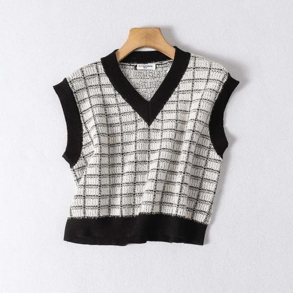 Καθημερινό κοντό γιλέκο με λαιμόκοψη