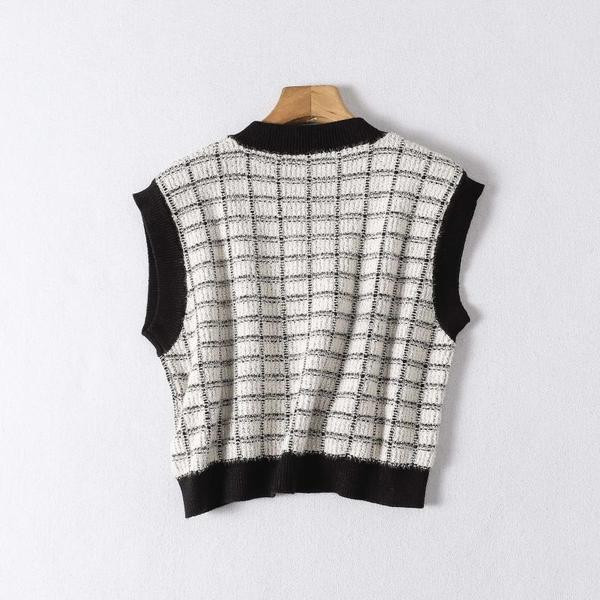 Καθημερινό κοντό γιλέκο με λαιμόκοψη