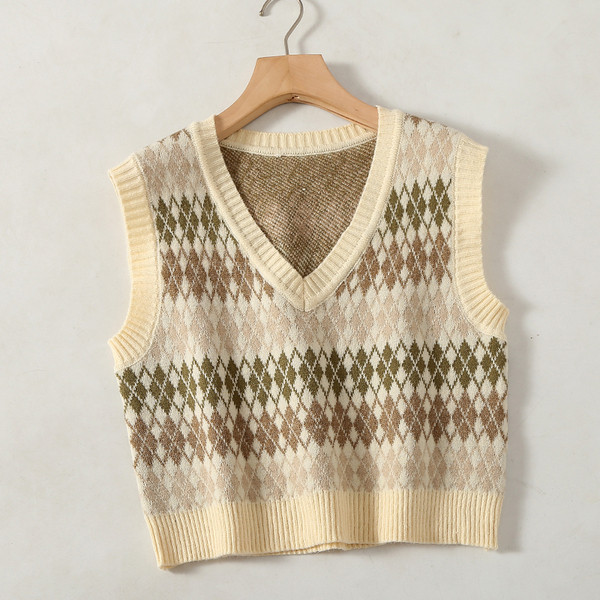 Κοντό καθημερινό γιλέκο με ντεκολτέ 