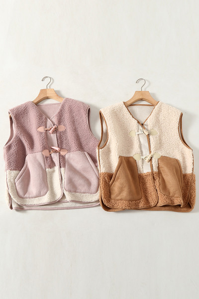 Moteriška kasdieninė pūkinė liemenė su sagomis