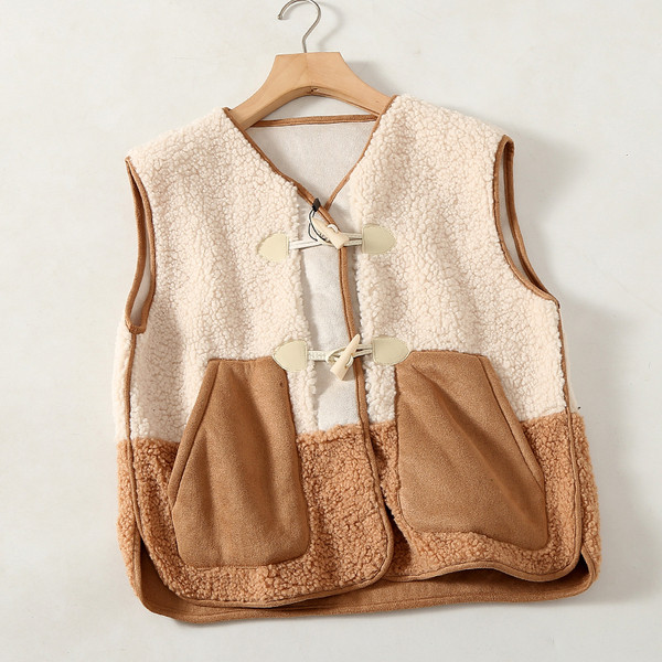 Moteriška kasdieninė pūkinė liemenė su sagomis