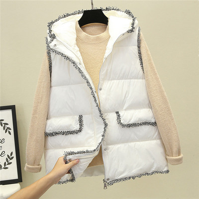 Naiste vest luku, taskute ja kapuutsiga