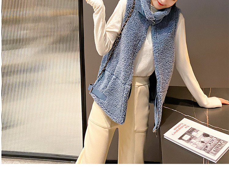 Μοντέρνο γυναικείο γιλέκο με γιακά και  φερμουάρ