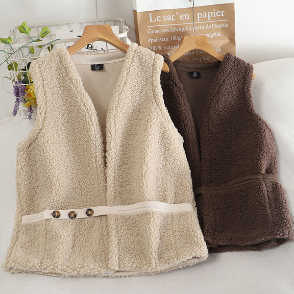 Ženski puhasti prsluk s V izrezom