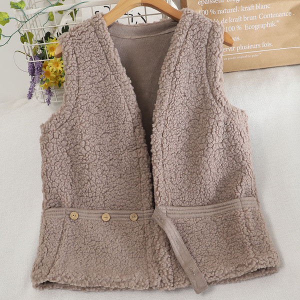 Ženski puhasti prsluk s V izrezom