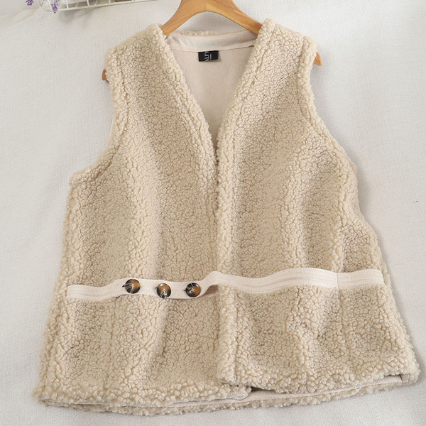 Ženski puhasti prsluk s V izrezom