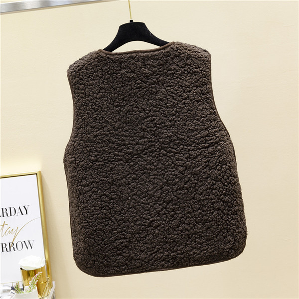 Ženski puhasti ležerni prsluk s gumbima i džepovima